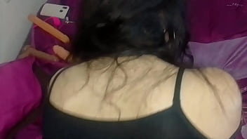 Shy stepdaughter dressed in a bodynet shows off her huge ass. We have vaginal sex. She sucks my dick and I cum on her cute face. She moans a lot and loud. She has long wavy hair. She is learning to please her stepdad.