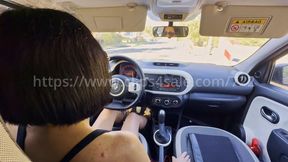 Tamara - POV over shoulder - driving a boss car - heel part