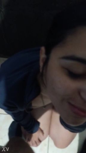 Hot Brazilian babe gets a messy cumshot and facial