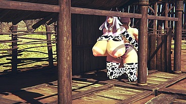 A farmer tending to his Cow - Monster girl Hentai