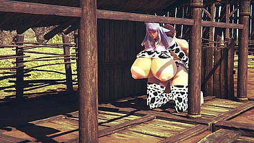 A farmer tending to his Cow - Monster girl Hentai