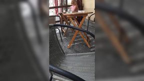 Blondie enjoyed herself in a public restroom