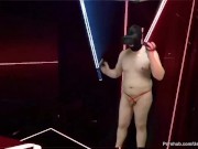 Beat Saber Mixed VR 01 part 3 von 4 Playing in netsuit and lingerie