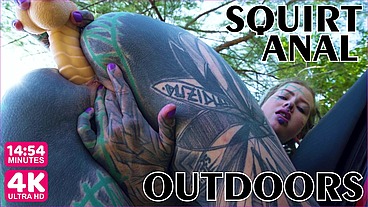 Naughty TATTOO model PUBLIC masturbation, Alternative teen ANAL SQUIRT outdoors, anal gape, prolapse (goth, punk, alt porn)ZF071