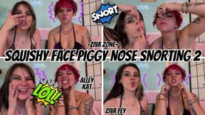 Squishy Face Piggy Nose Snorting w/ Alley Kat