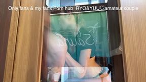 Japanese mom grabs her ass fucked at outdoor massage parlor