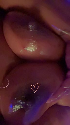 Big beautiful boobs ebony foreplay pretty titties boob play