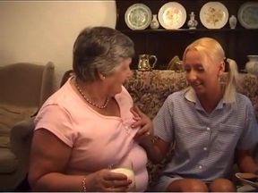 Pretty Young Blond Pleasures BBW Grandma
