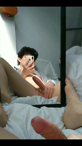 Twink Shows off His Dick in the Mirror