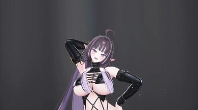 Elf VTuber strips to KPop MMD hentai