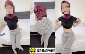 18 Year Old Hijab Student Big Tits Rough Sex until Creampie