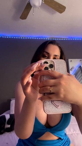 Feeling Sexy for You in Hot Blue Dress
