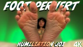 Foot Pervert Humiliation JOI - FOOT HUMILIATION, FOOT SLAVE TRAINING, SOLES WORSHIP, WIGGLING TOES by Goddess Ada 4K