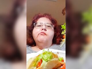 Ate a large meal homemade taco dinner