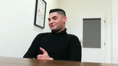 Dude is fucked on the floor during gay casting couch interview