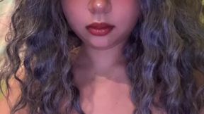 Goth GF Vanilla Faith shows off huge natural tits