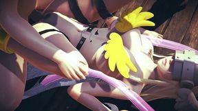 sex with angewomon in pov - digimon hentai parody