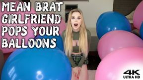 Bimbo Brat GF Bursts Looner Boyfriends Balloons