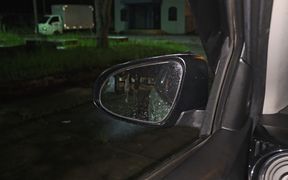 A Penis Flashing on a Rainy Night for Two Brunettes on the Street