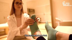 Foot massage bossing of her secretary