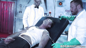 Dr Hugh Hunter ass fucking breeds & fists Scotty Taylor & Pierce Paris