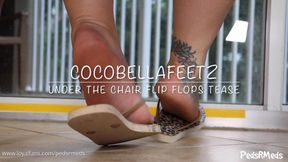 CocoBellaFeetz Under the Chair Flip Flops Tease