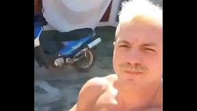 And then you get on the back of my motorcycle?