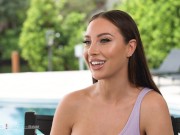 Pretty And Raw - Hot Brunette Melissa Stratton Gets Fucked By Two Big Black Cocks