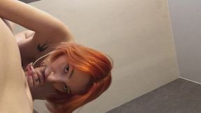 Tattooed redhead is in love with hard dick