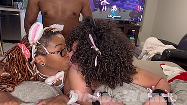 Cat Sluts MFFF Orgy with Ebony Sluts & Biracial Big Booty BBW