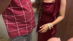 She's in party but I fucked her in Public Bathroom