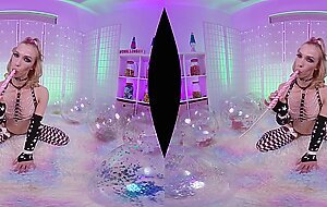 Cute stepsister Diana Grace playing with my dick and balls VR