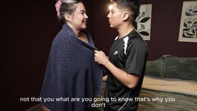 Naughty Stepson Hides Towel From Busty Stepmom