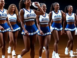Hot Ai Generated Teen Cheerleader Flawless body Realistic Animated