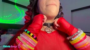 Red Bows, Glitter Freckles Gigi Star Owns the Blacklit Room Tonight!