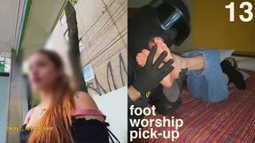 Picked Up at the Bus Stop To Have Her Feet Licked & Toes Sucked While Her BF is Out in Europe - Foot Worship Pick Up 14 - 720P
