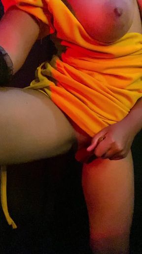 Thrilling moment from "Desi college Indian girl seduces"