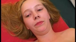Young Blonde Has Her First Threesome and Fucks Hard