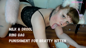 Submissive Kitten Drinks Every Drop