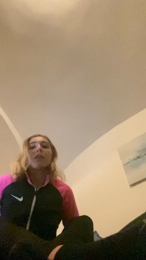 Beg me to sniff my socks and see my feet !!