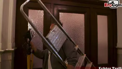 Horny grandma seduces the handyman