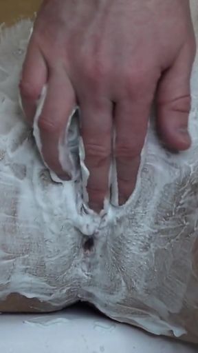 Shaving a Hairy Pussy with Shaving Foam! Close-up!   Clip 1