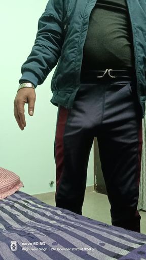 Indian desi man enjoy shower and masterbation show with neighbour