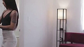 TS Khloe enjoys sucking Stepbros bigcock