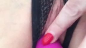 Me enjoiying my favorite pink dildo (again)