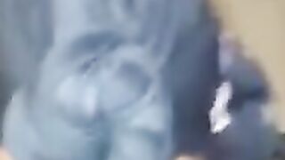 Jizzed on my Ex-Wife Gorgeous Ebony African Face