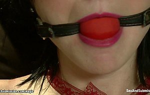 Bound babe rough ass fucked by big cock