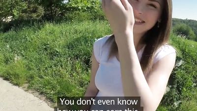 Public Agent Freaky Blonde Called Nesty Demands Sex outside