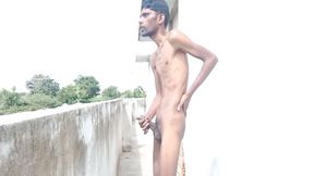 Rajesh Masturbating On Outdoor, Moaning, Spitting On Dick, Showing Ass, Butt, Spanking, Slapping And Cumming