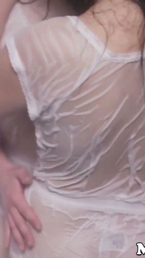 Young Mormon pussy gets wet before lesbian lovemaking   Clip 1